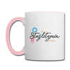 Steglitzerin - Tasse zweifarbig - Weiß/Pink