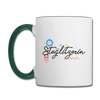 Steglitzerin - Tasse zweifarbig - Weiß/Dunkelgrün