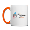 Steglitzerin - Tasse zweifarbig - Weiß/Orange