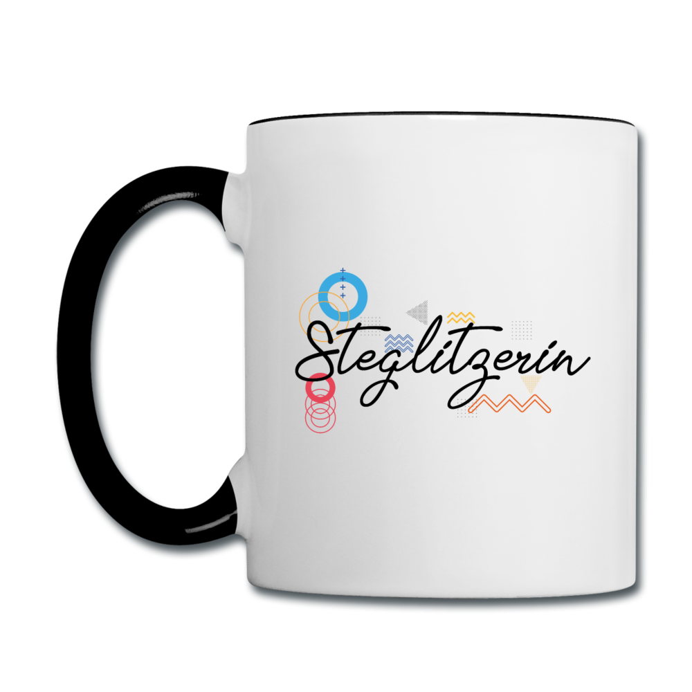 Steglitzerin - Tasse zweifarbig - Weiß/Schwarz
