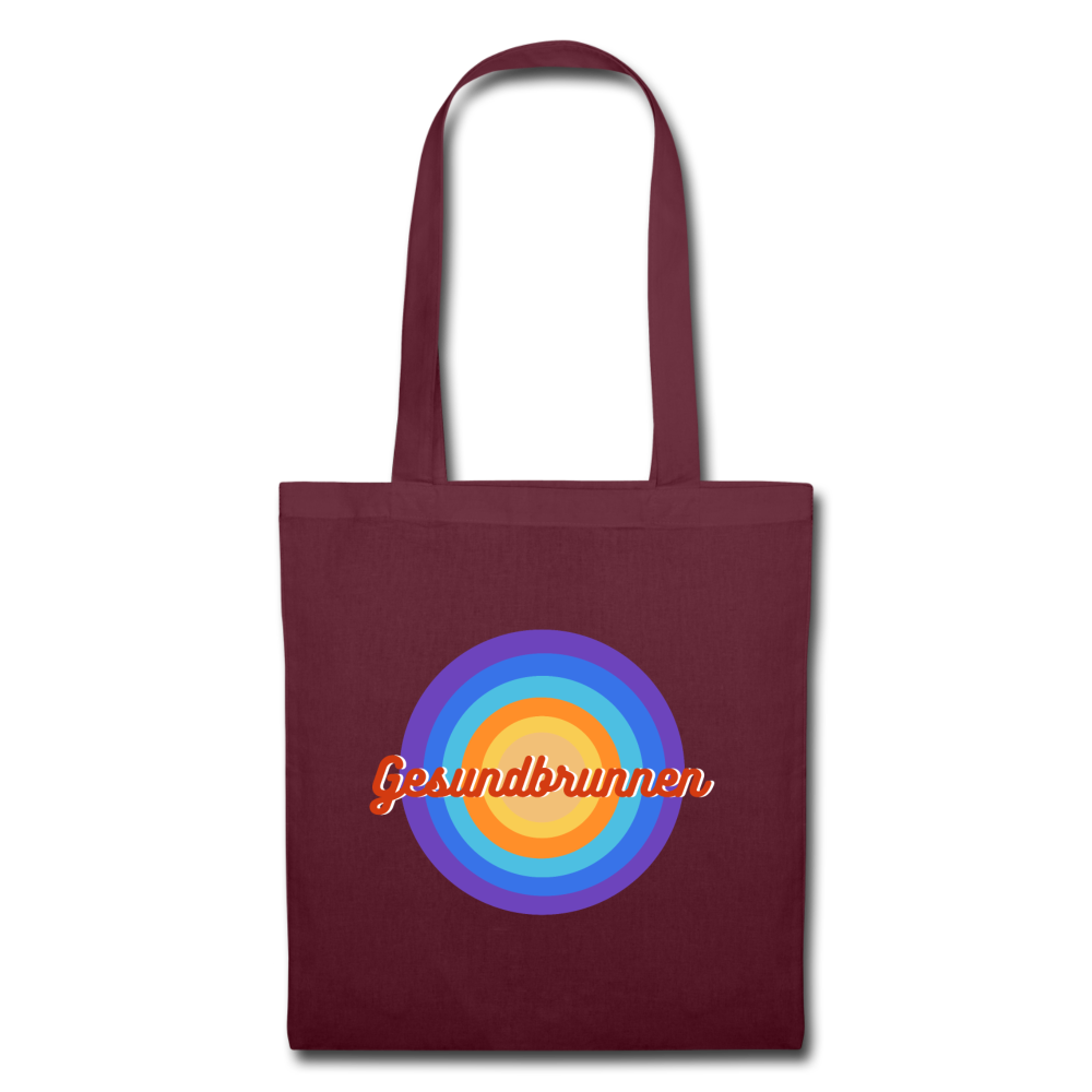 Gesundbrunnen Retro - Stoffbeutel - Burgunderrot