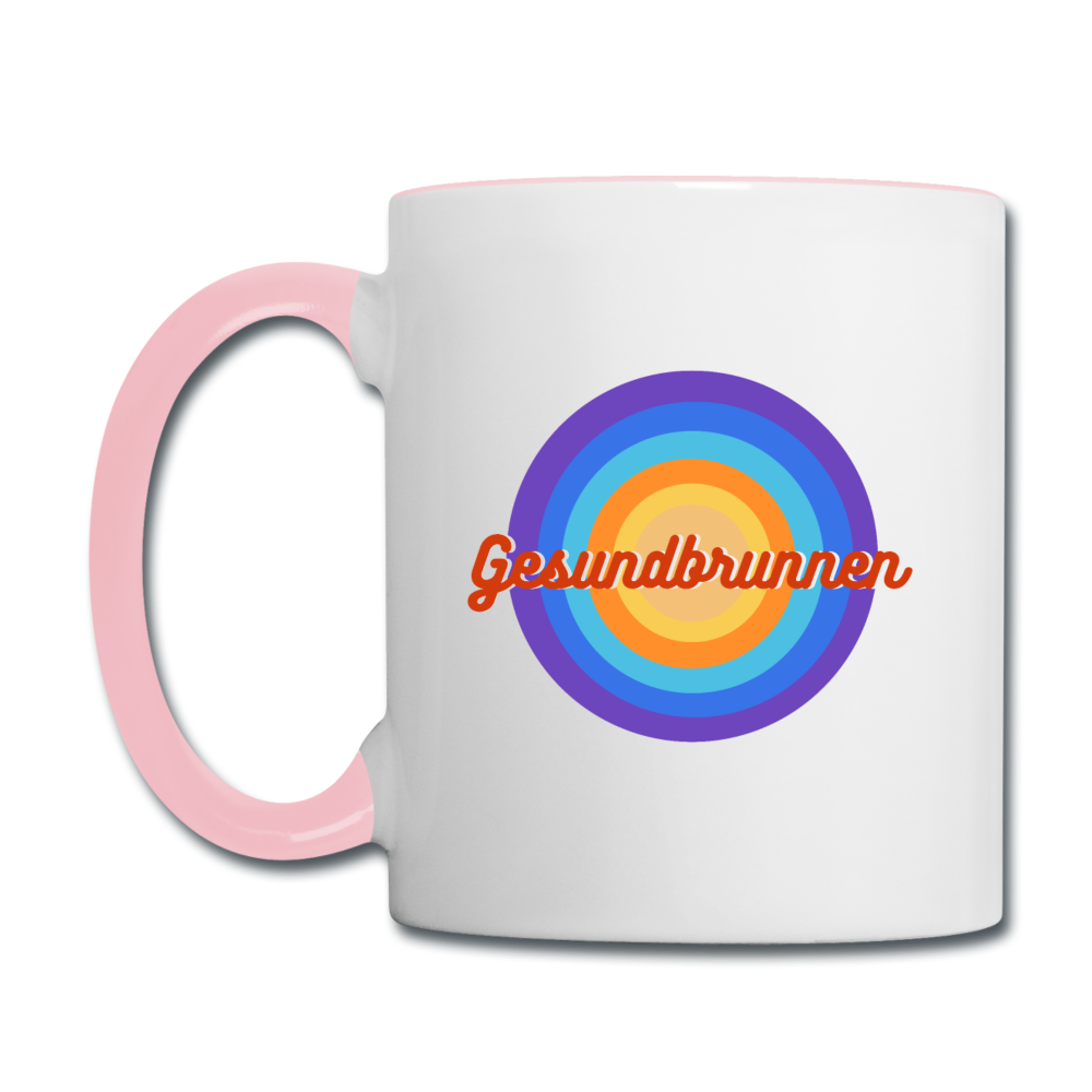 Gesundbrunnen Retro - Tasse zweifarbig - Weiß/Pink
