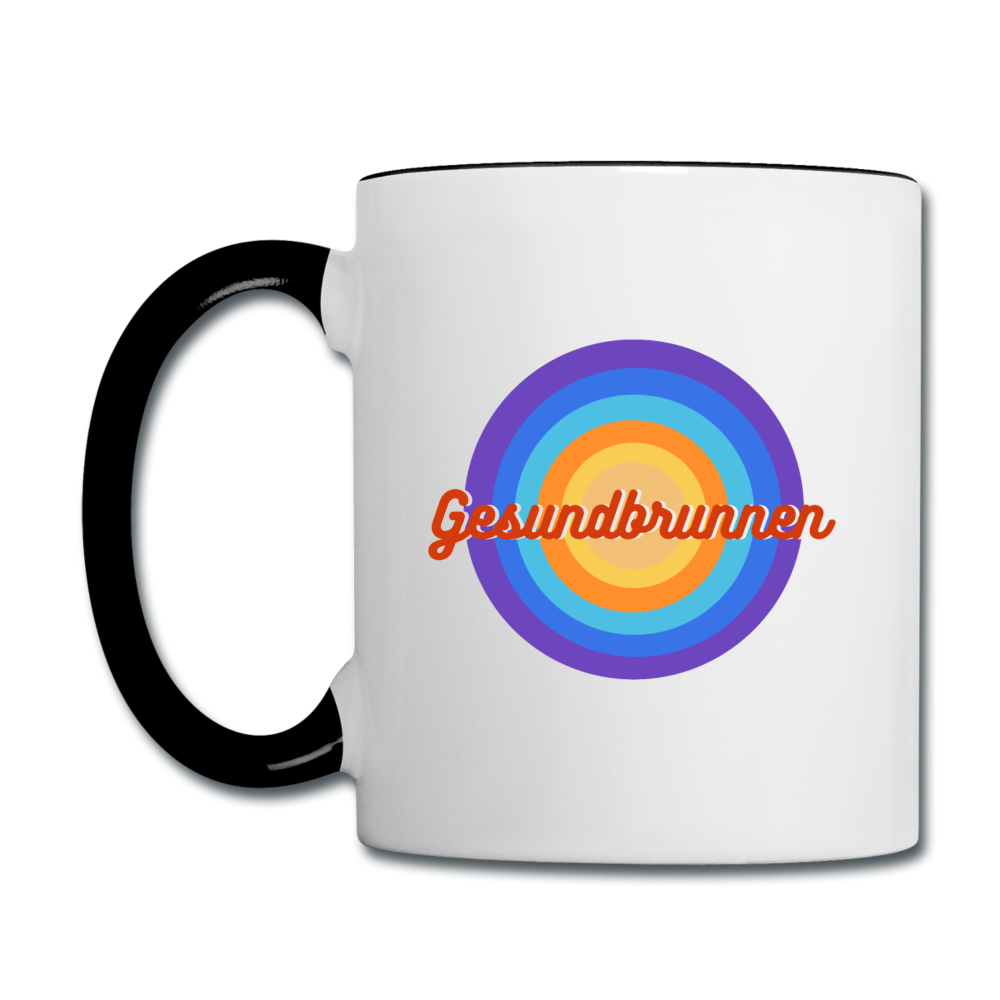 Gesundbrunnen Retro - Tasse zweifarbig - Weiß/Schwarz