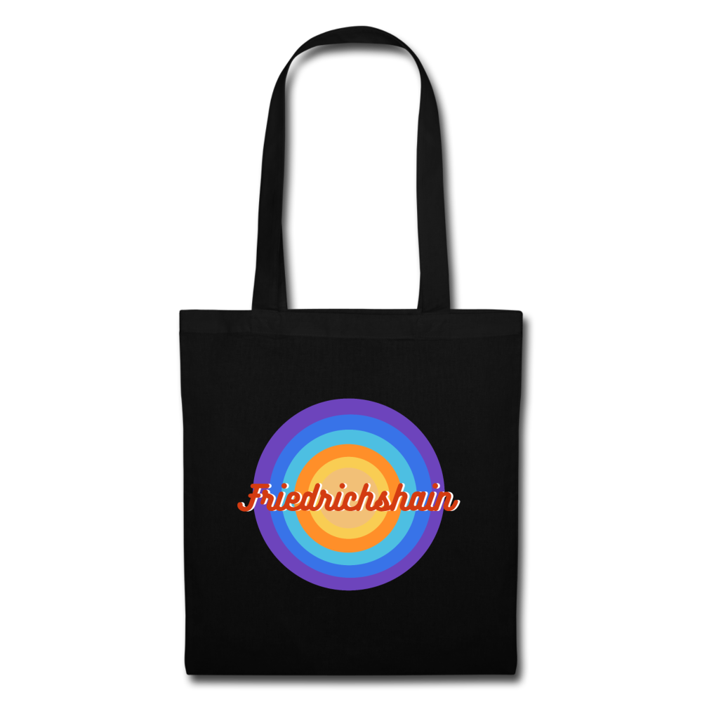 Friedrichshain Retro - Stoffbeutel - Schwarz