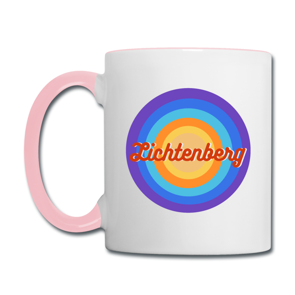 Lichtenberg Retro - Tasse zweifarbig - Weiß/Pink