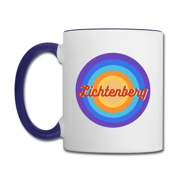 Lichtenberg Retro - Tasse zweifarbig - Weiß/Kobaltblau