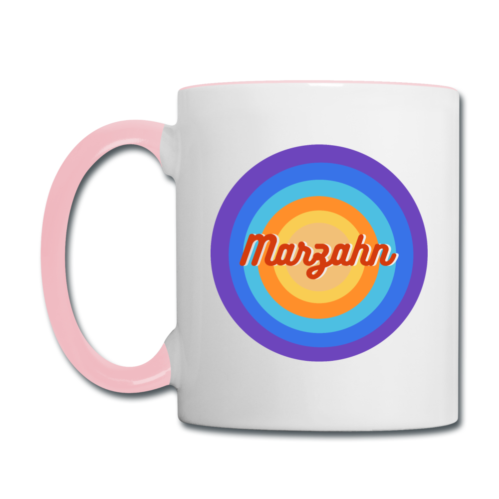 Marzahn Retro - Tasse zweifarbig - Weiß/Pink