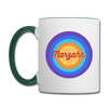 Marzahn Retro - Tasse zweifarbig - Weiß/Dunkelgrün