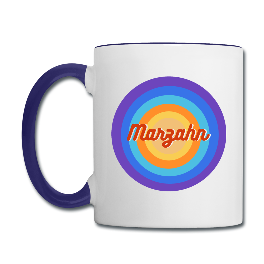 Marzahn Retro - Tasse zweifarbig - Weiß/Kobaltblau
