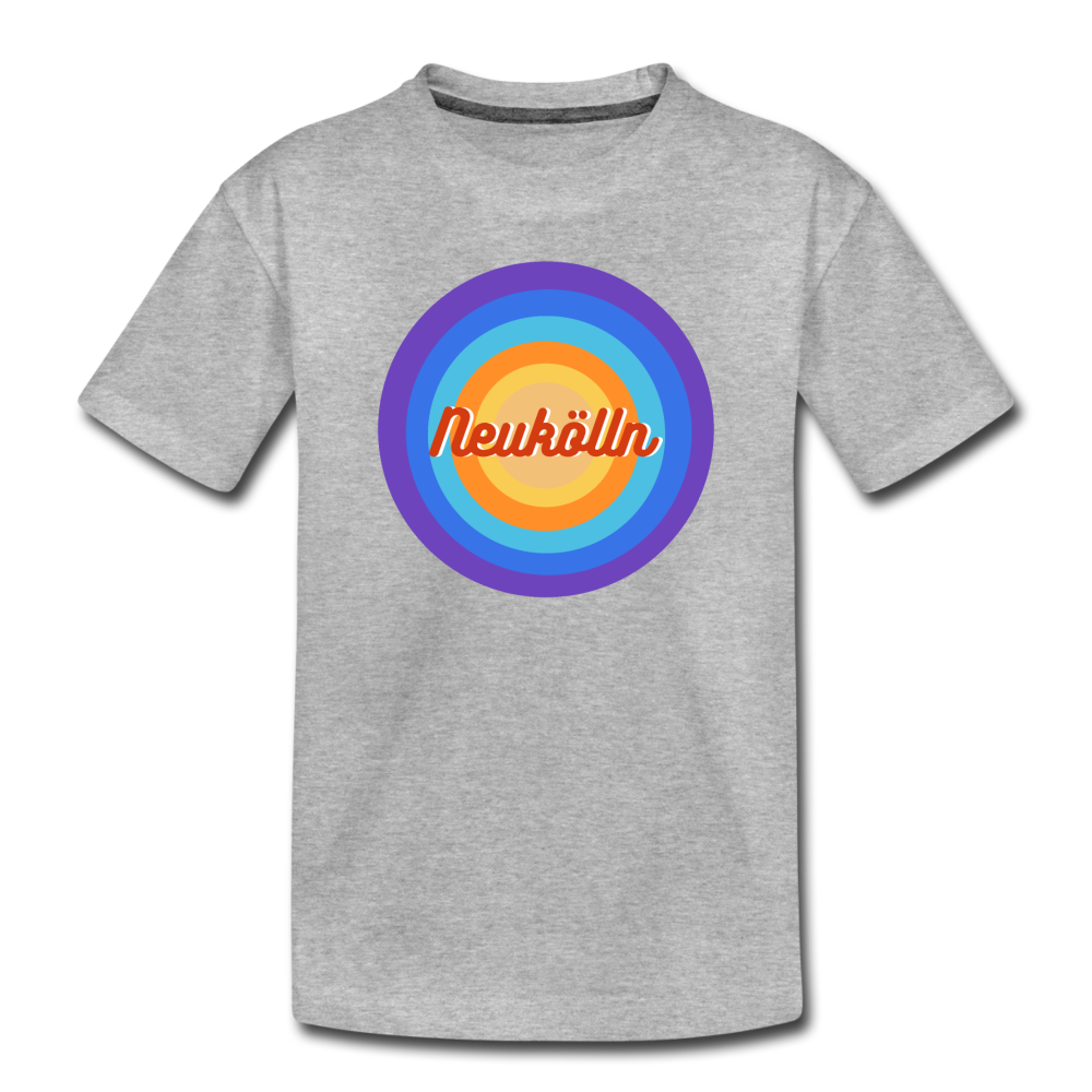 Neukölln Retro - Kinder Premium T-Shirt - Grau meliert