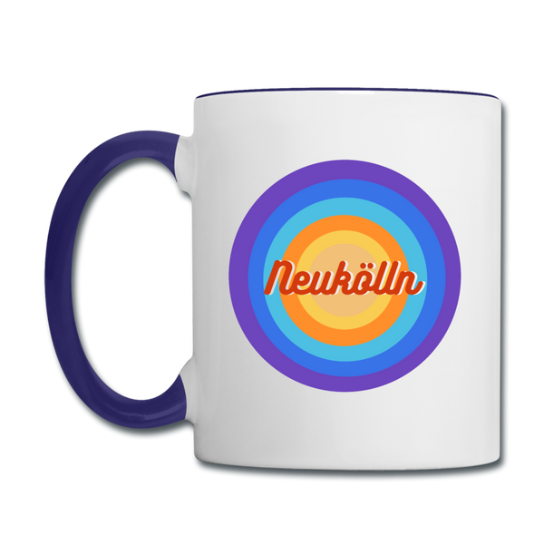 Neukölln Retro - Tasse zweifarbig - Weiß/Kobaltblau