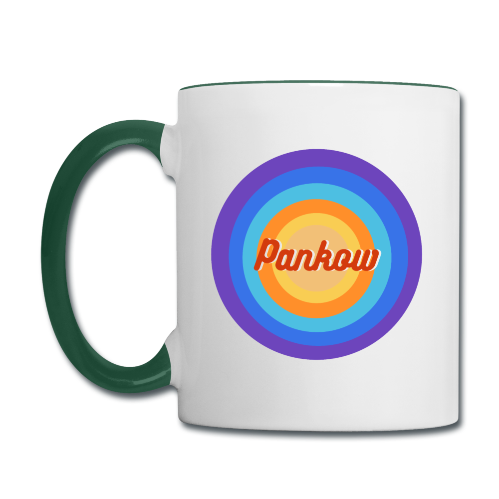 Pankow Retro - Tasse zweifarbig - Weiß/Dunkelgrün