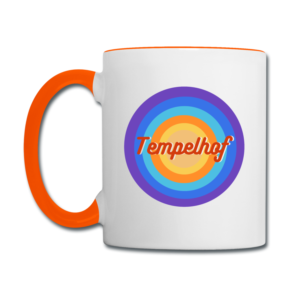 Tempelhof Retro - Tasse zweifarbig - Weiß/Orange