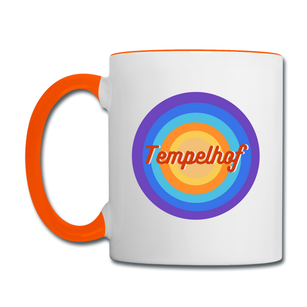 Tempelhof Retro - Tasse zweifarbig - Weiß/Orange