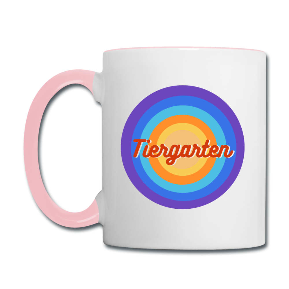 Tiergarten Retro - Tasse zweifarbig - Weiß/Pink