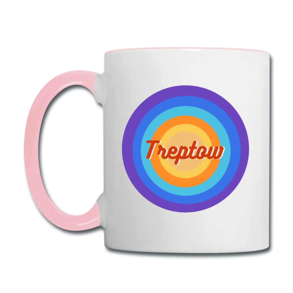 Treptow Retro - Tasse zweifarbig - Weiß/Pink