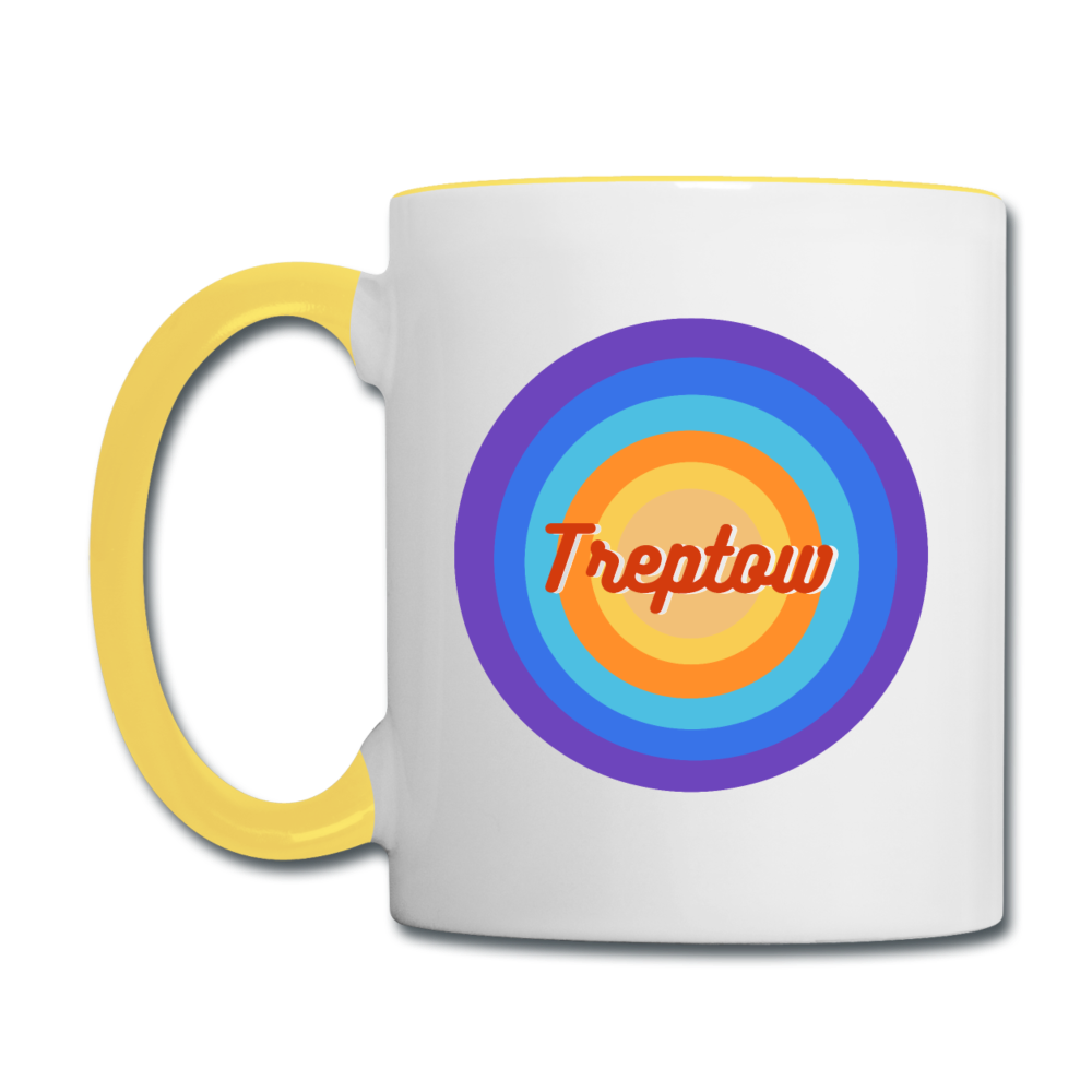 Treptow Retro - Tasse zweifarbig - Weiß/Gelb
