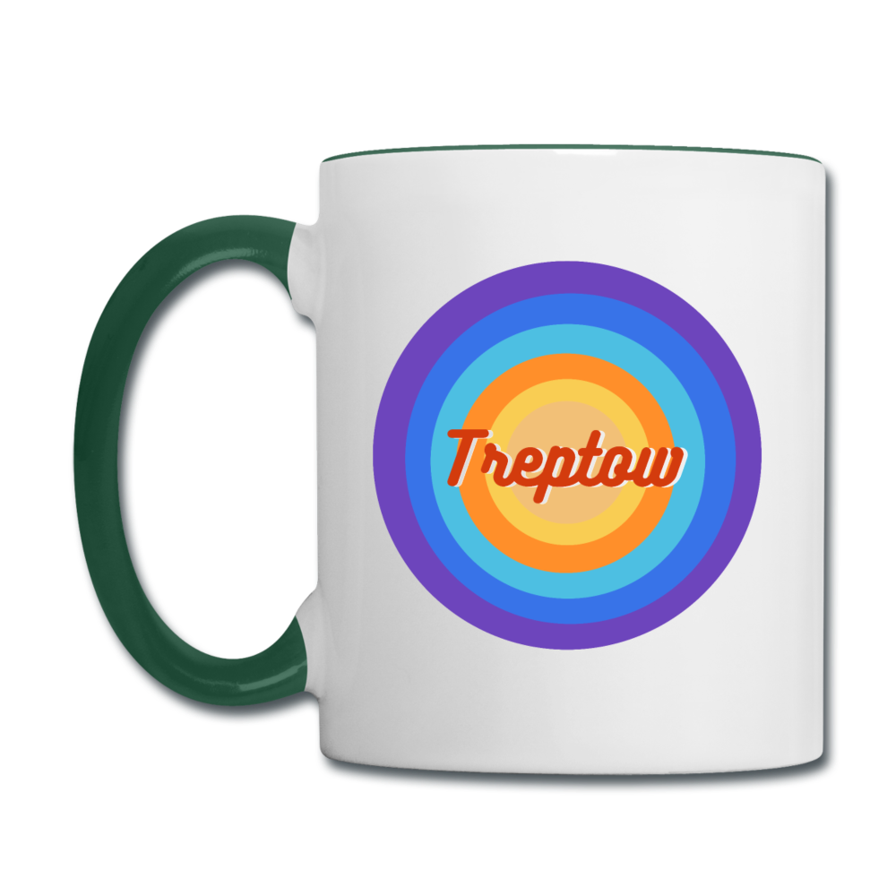 Treptow Retro - Tasse zweifarbig - Weiß/Dunkelgrün