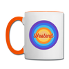 Westend Retro - Tasse zweifarbig - Weiß/Orange