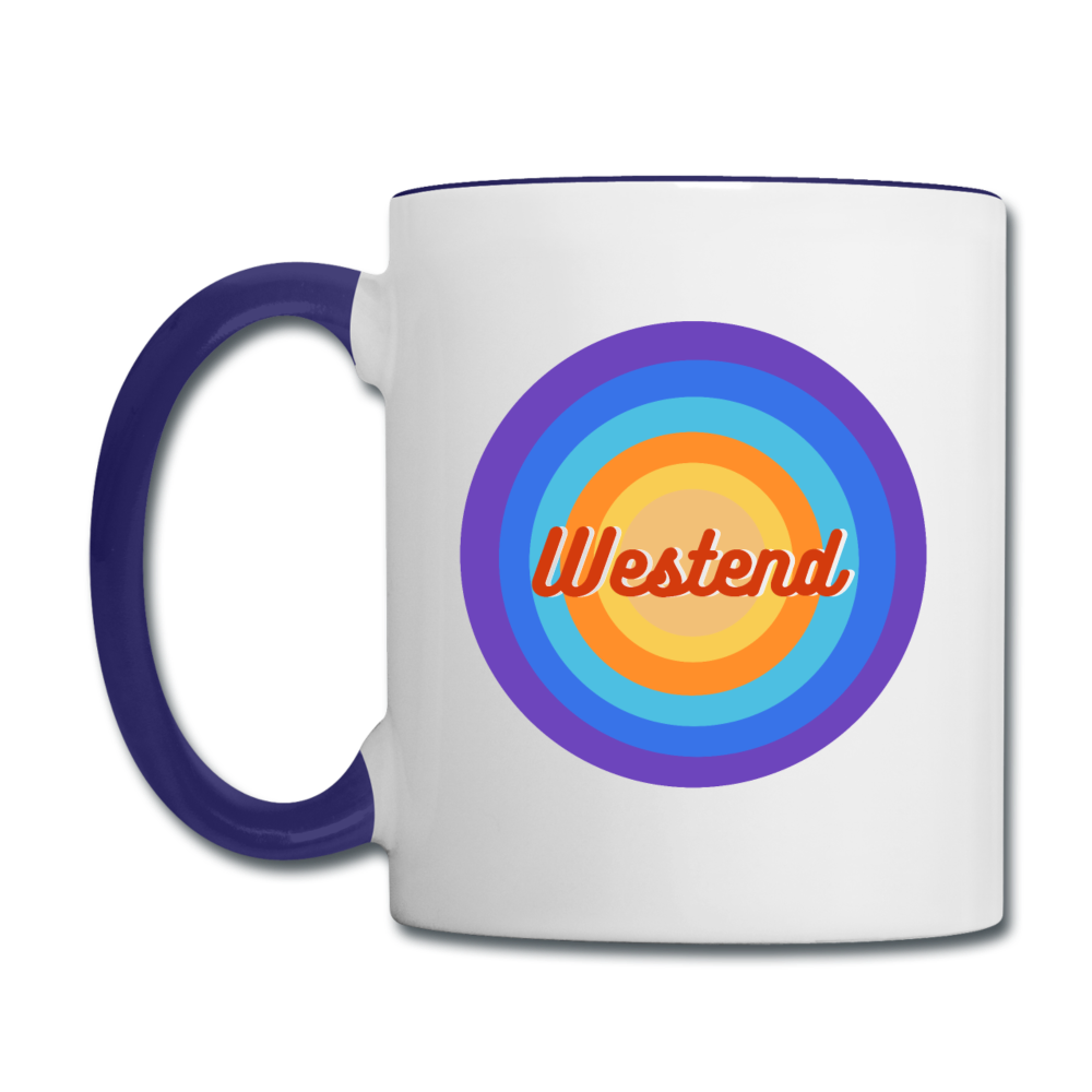 Westend Retro - Tasse zweifarbig - Weiß/Kobaltblau