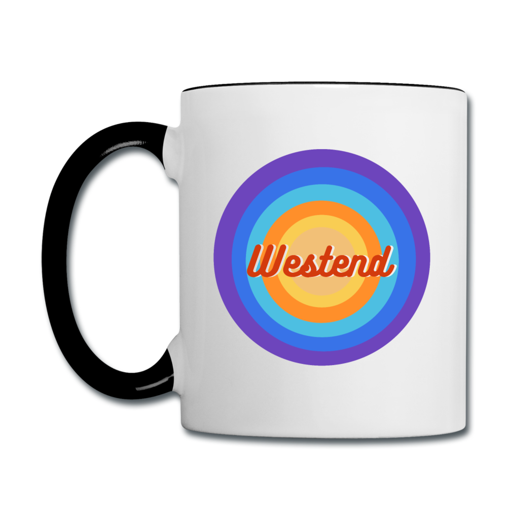 Westend Retro - Tasse zweifarbig - Weiß/Schwarz
