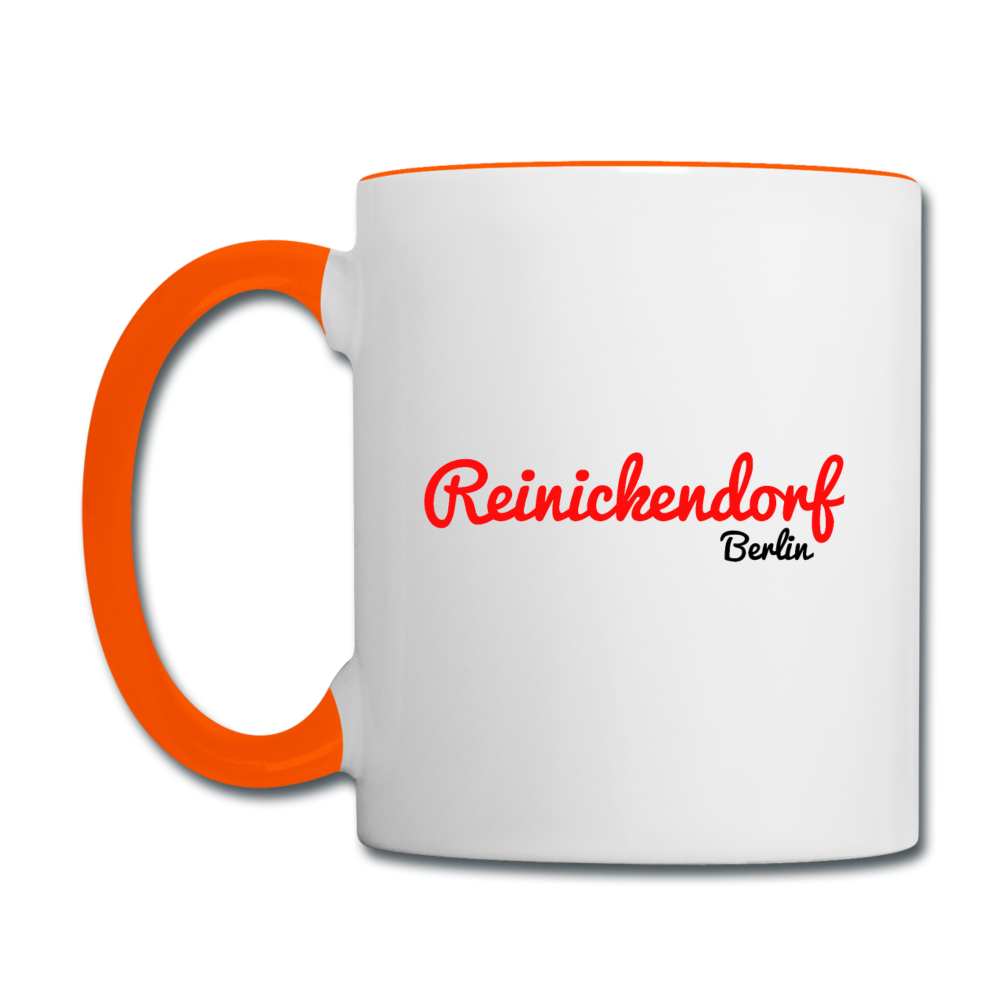 Reinickendorf Berlin - Tasse zweifarbig - Weiß/Orange
