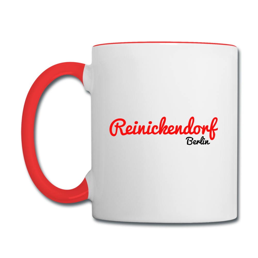 Reinickendorf Berlin - Tasse zweifarbig - Weiß/Rot