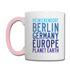 Reinickendorf Planet Earth - Tasse zweifarbig - Weiß/Pink