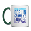 Reinickendorf Planet Earth - Tasse zweifarbig - Weiß/Dunkelgrün