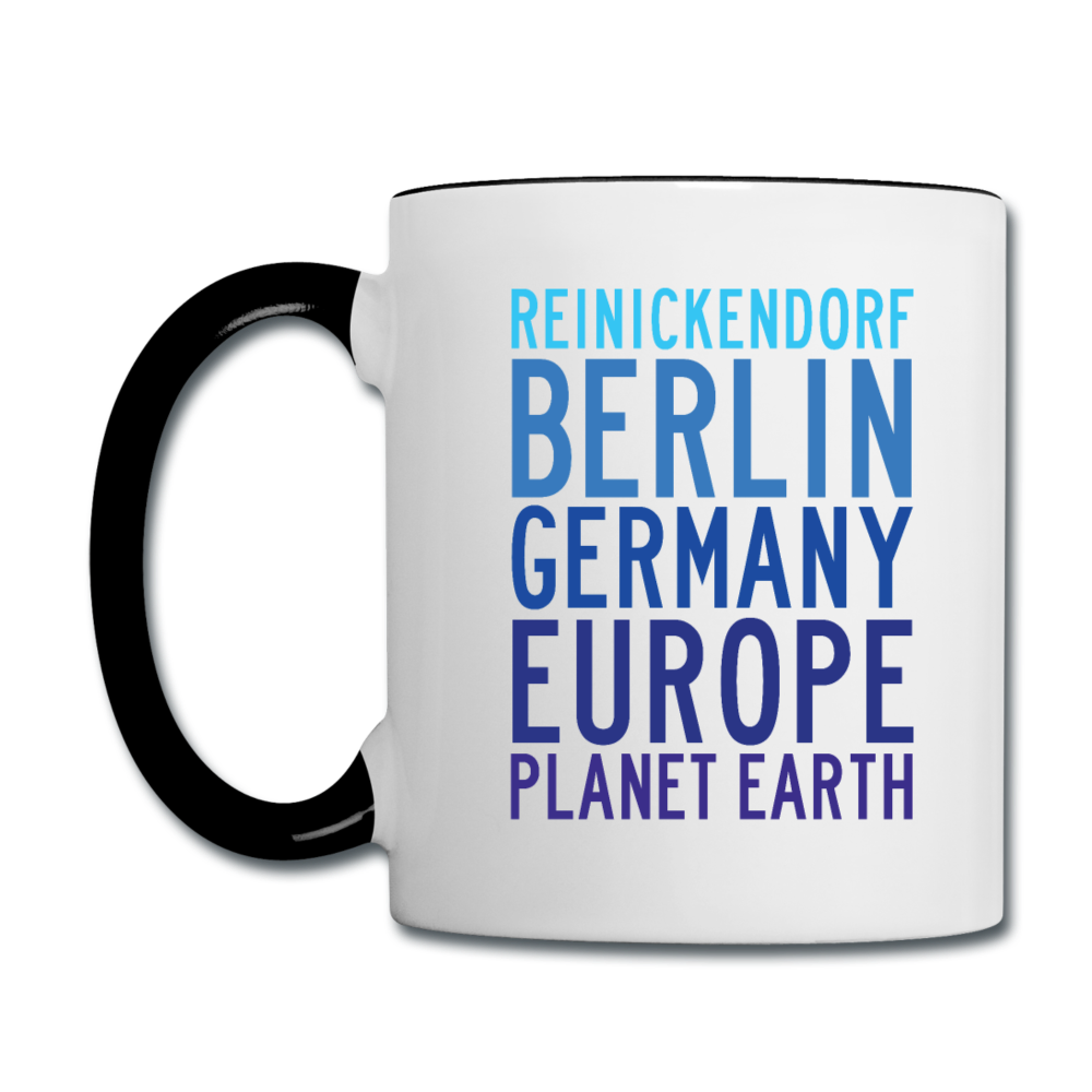 Reinickendorf Planet Earth - Tasse zweifarbig - Weiß/Schwarz
