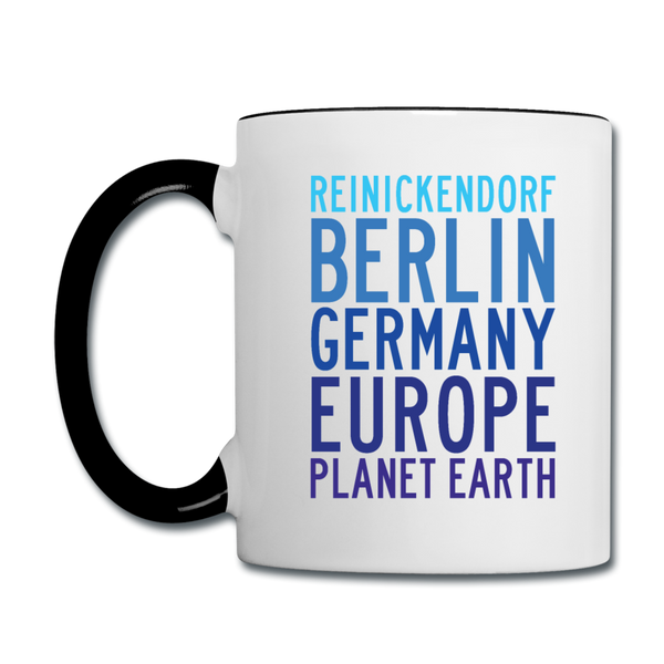 Reinickendorf Planet Earth - Tasse zweifarbig - Weiß/Schwarz