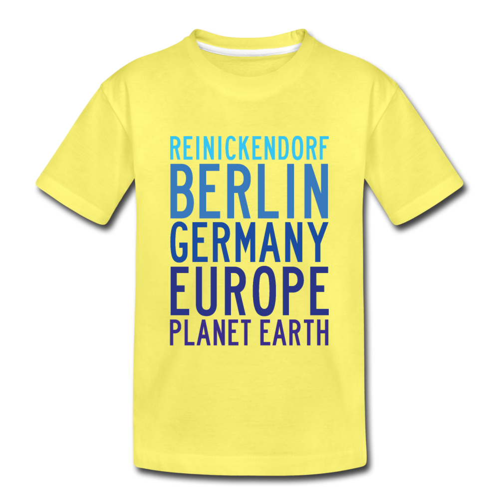 Reinickendorf Planet Earth - Kinder Premium T-Shirt - Gelb