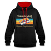 Reinickendorf Hippest Neighborhood - Kontrast Hoodie - Schwarz/Rot