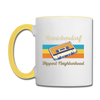 Reinickendorf Hippest Neighborhood - Tasse zweifarbig - Weiß/Gelb