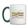 Reinickendorf Hippest Neighborhood - Tasse zweifarbig - Weiß/Dunkelgrün