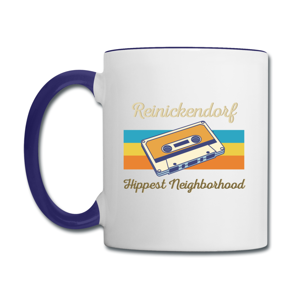 Reinickendorf Hippest Neighborhood - Tasse zweifarbig - Weiß/Kobaltblau
