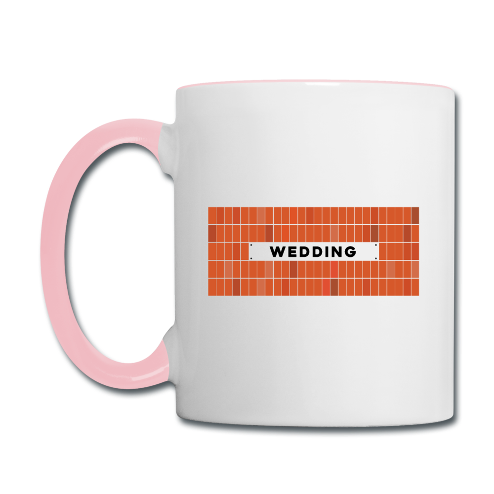 Wedding - Tasse zweifarbig - Weiß/Pink