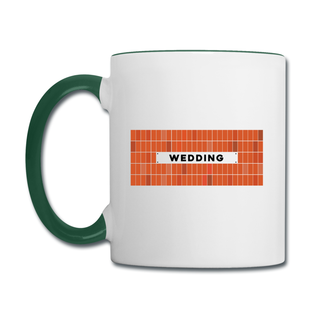 Wedding - Tasse zweifarbig - Weiß/Dunkelgrün