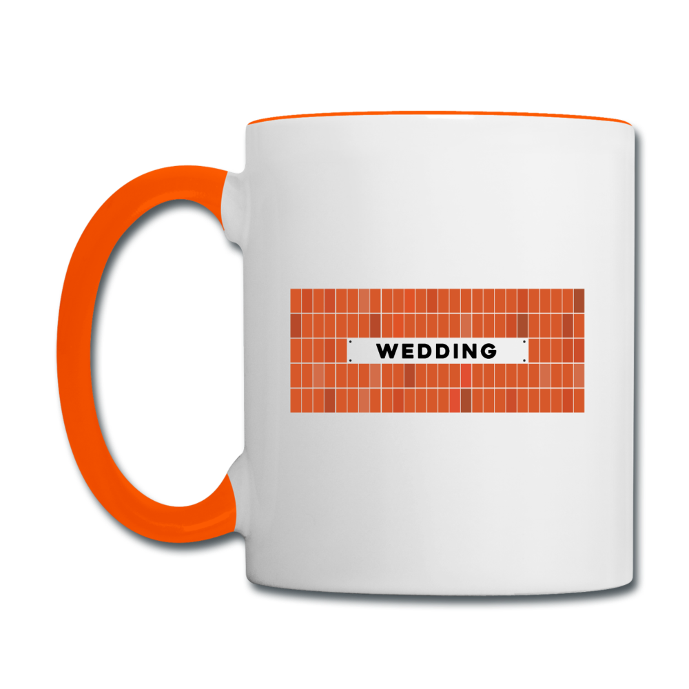 Wedding - Tasse zweifarbig - Weiß/Orange
