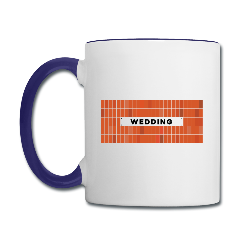 Wedding - Tasse zweifarbig - Weiß/Kobaltblau