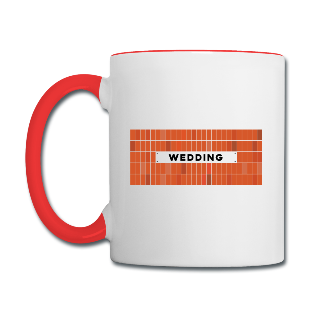 Wedding - Tasse zweifarbig - Weiß/Rot