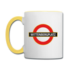 Wittenbergplatz - Tasse zweifarbig - Weiß/Gelb