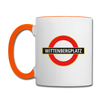 Wittenbergplatz - Tasse zweifarbig - Weiß/Orange