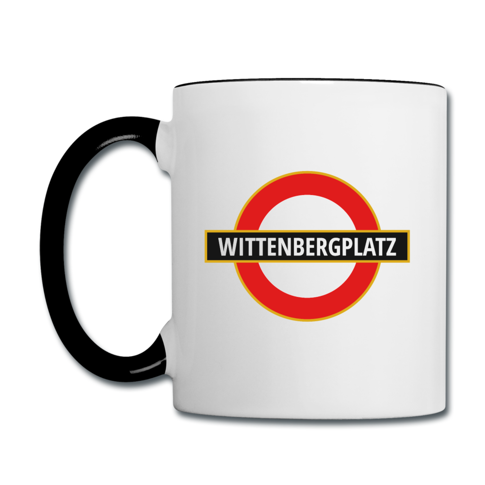 Wittenbergplatz - Tasse zweifarbig - Weiß/Schwarz