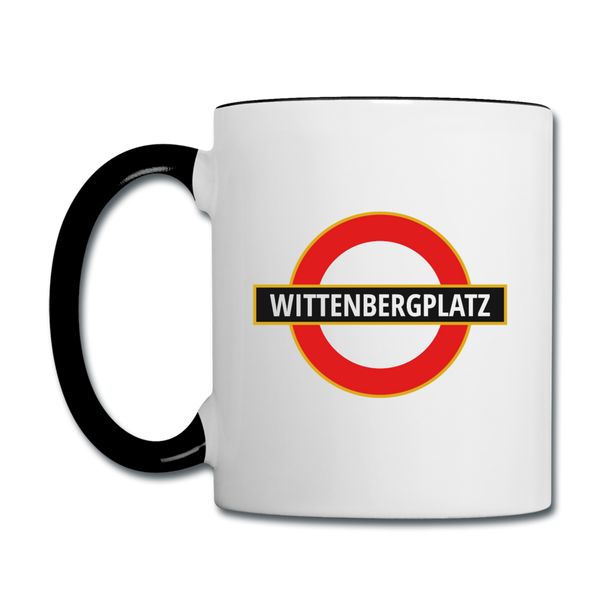 Wittenbergplatz - Tasse zweifarbig - Weiß/Schwarz