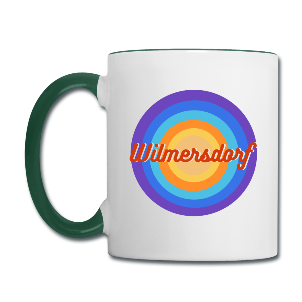 Wilmersdorf retro - Tasse zweifarbig - Weiß/Dunkelgrün