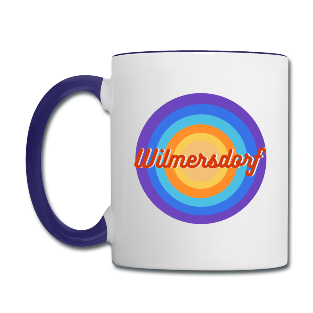 Wilmersdorf retro - Tasse zweifarbig - Weiß/Kobaltblau