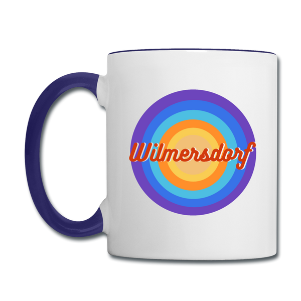 Wilmersdorf retro - Tasse zweifarbig - Weiß/Kobaltblau