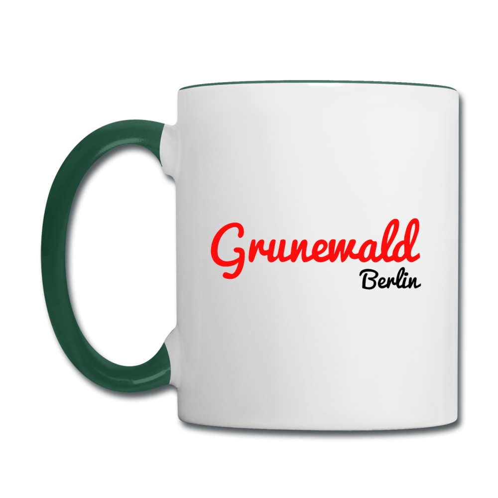 Grunewald Berlin - Tasse zweifarbig - Weiß/Dunkelgrün