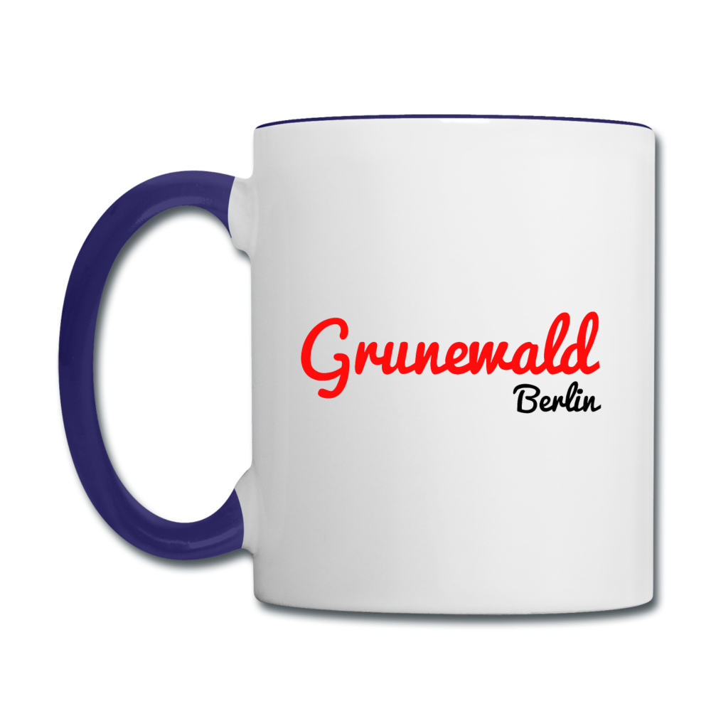 Grunewald Berlin - Tasse zweifarbig - Weiß/Kobaltblau